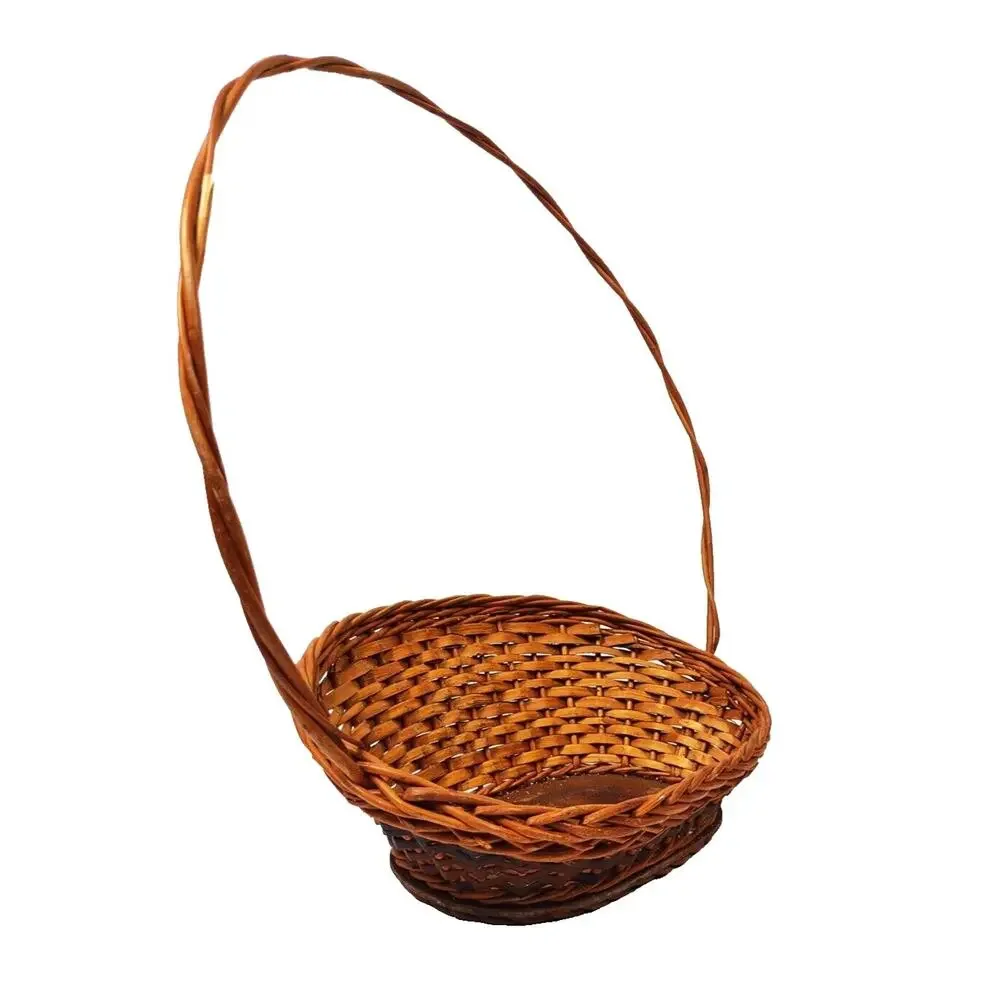 VTG Classic High Handle Woven Gathering Basket 17